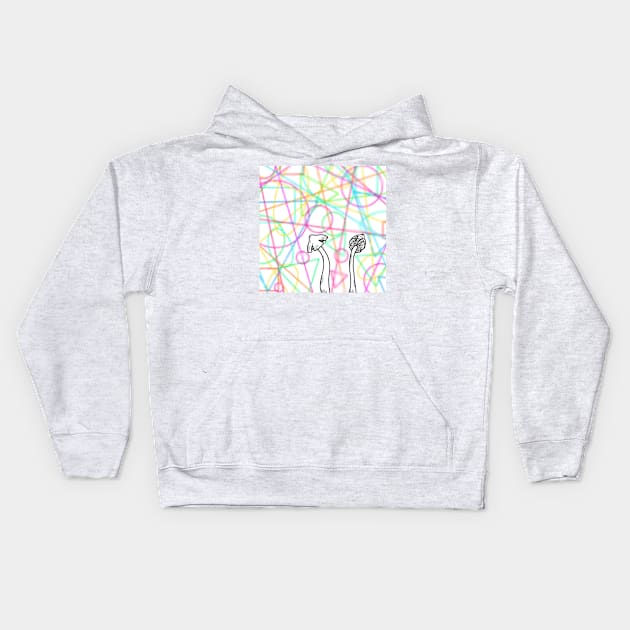 Mushy party Kids Hoodie by Teddyxx